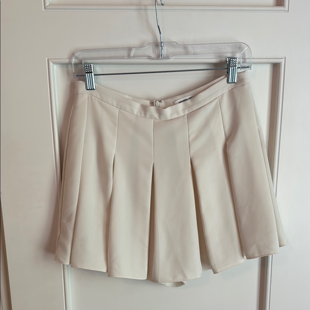 Ivory Pleated Skirt